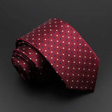 ZONFAZ Solid Silk Necktie Polka Dot Skinny Ties