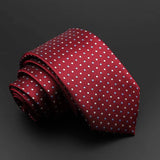 ZONFAZ Solid Silk Necktie Polka Dot Skinny Ties