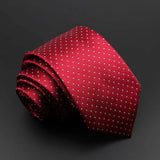 ZONFAZ Solid Silk Necktie Polka Dot Skinny Ties