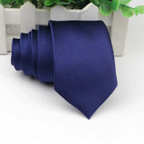 ZONFAZ Solid Skinny Neckties for Men Classic Casual Wedding Ties