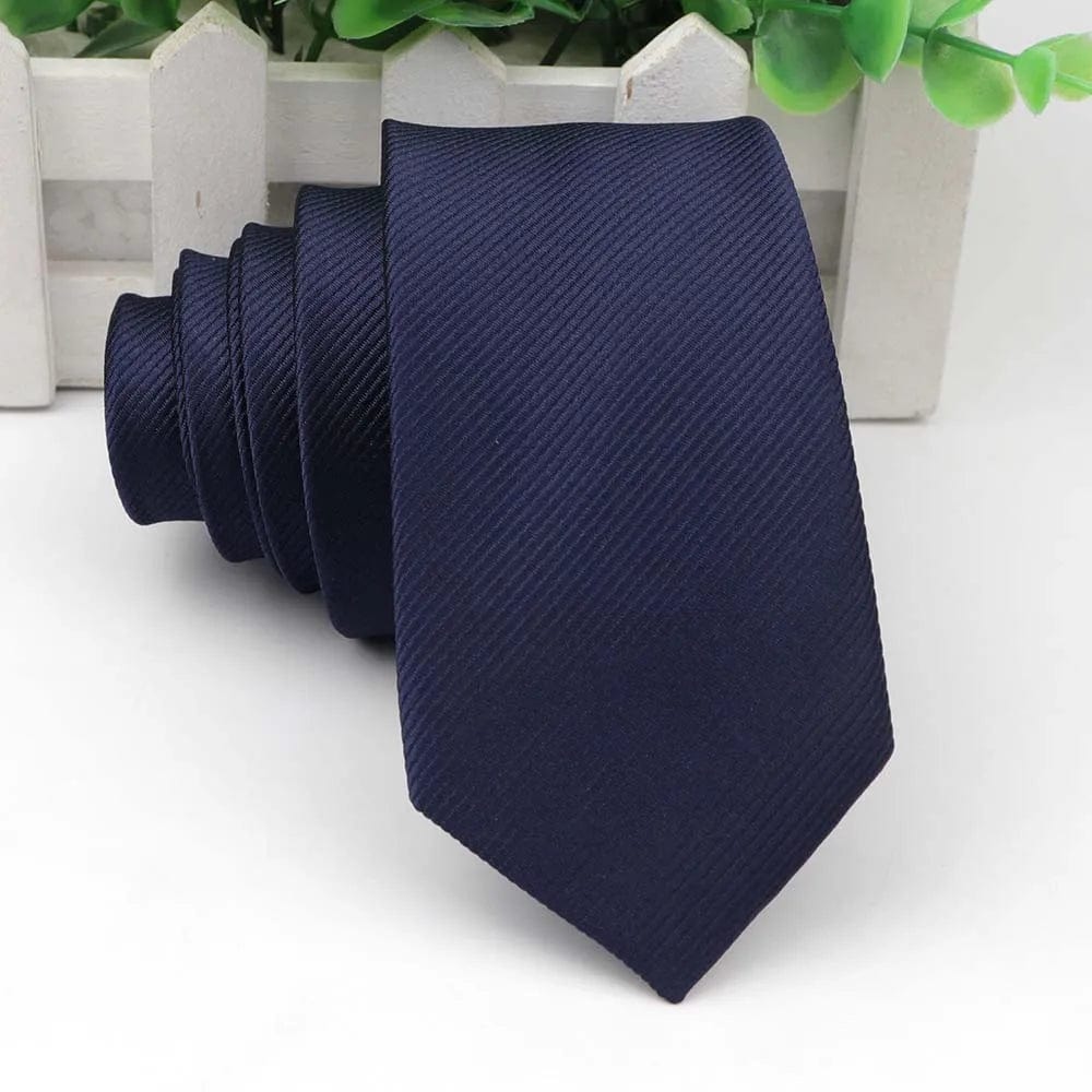 ZONFAZ Solid Skinny Neckties for Men Classic Casual Wedding Ties