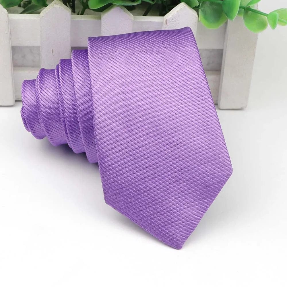 ZONFAZ Solid Skinny Neckties for Men Classic Casual Wedding Ties