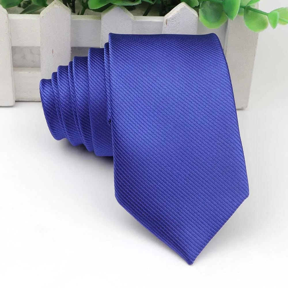 ZONFAZ Solid Skinny Neckties for Men Classic Casual Wedding Ties