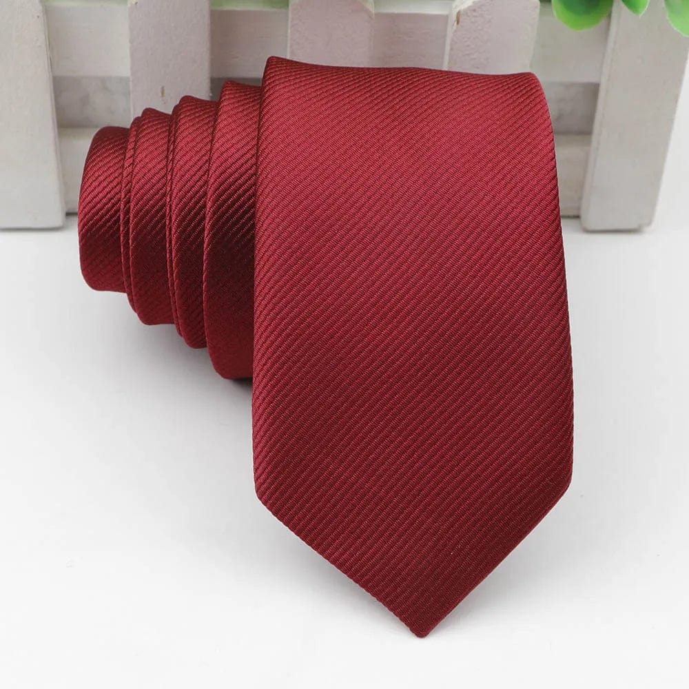 ZONFAZ Solid Skinny Neckties for Men Classic Casual Wedding Ties