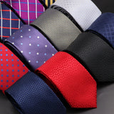 ZONFAZ Solid Striped Plaid Dots Neckties for Men