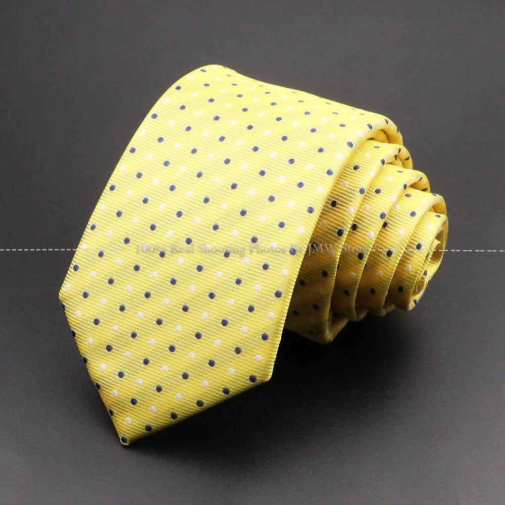 ZONFAZ Solid Striped Plaid Dots Neckties for Men