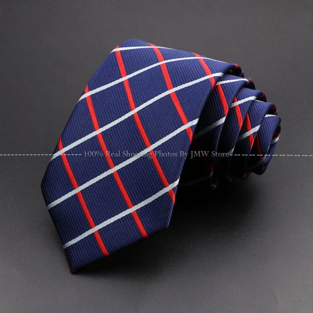 ZONFAZ Solid Striped Plaid Dots Neckties for Men