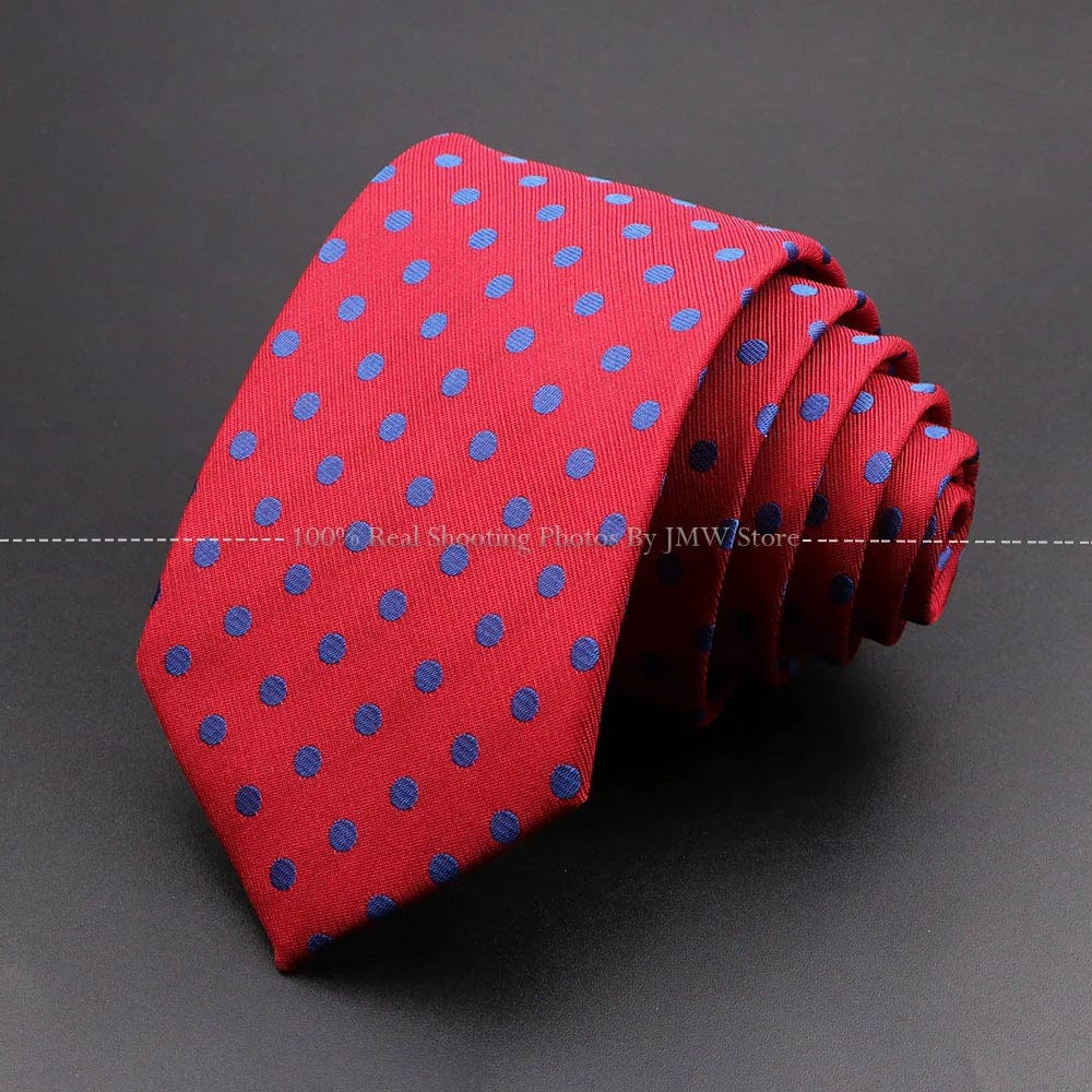 ZONFAZ Solid Striped Plaid Dots Neckties for Men