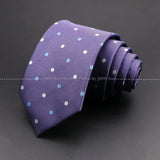 ZONFAZ Solid Striped Plaid Dots Neckties for Men