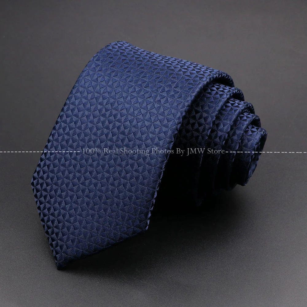 ZONFAZ Solid Striped Plaid Dots Neckties for Men