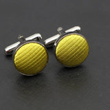 ZONFAZ Striped Cufflink For Mens Brand Cuff Buttons