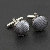 ZONFAZ Striped Cufflink For Mens Brand Cuff Buttons