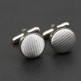 ZONFAZ Striped Cufflink For Mens Brand Cuff Buttons