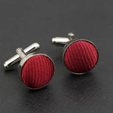 ZONFAZ Striped Cufflink For Mens Brand Cuff Buttons