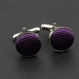 ZONFAZ Striped Cufflink For Mens Brand Cuff Buttons