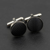 ZONFAZ Striped Cufflink For Mens Brand Cuff Buttons