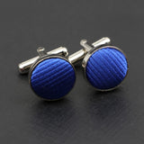 ZONFAZ Striped Cufflink For Mens Brand Cuff Buttons