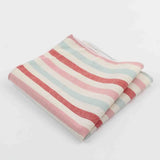 ZONFAZ Striped Plaid Cotton Handkerchiefs