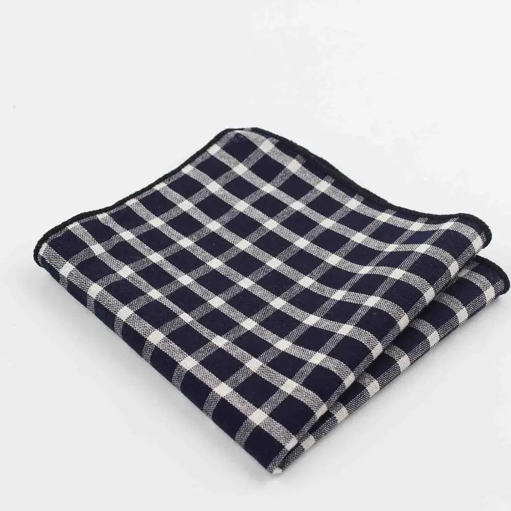 ZONFAZ Striped Plaid Cotton Handkerchiefs