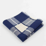 ZONFAZ Striped Plaid Cotton Handkerchiefs