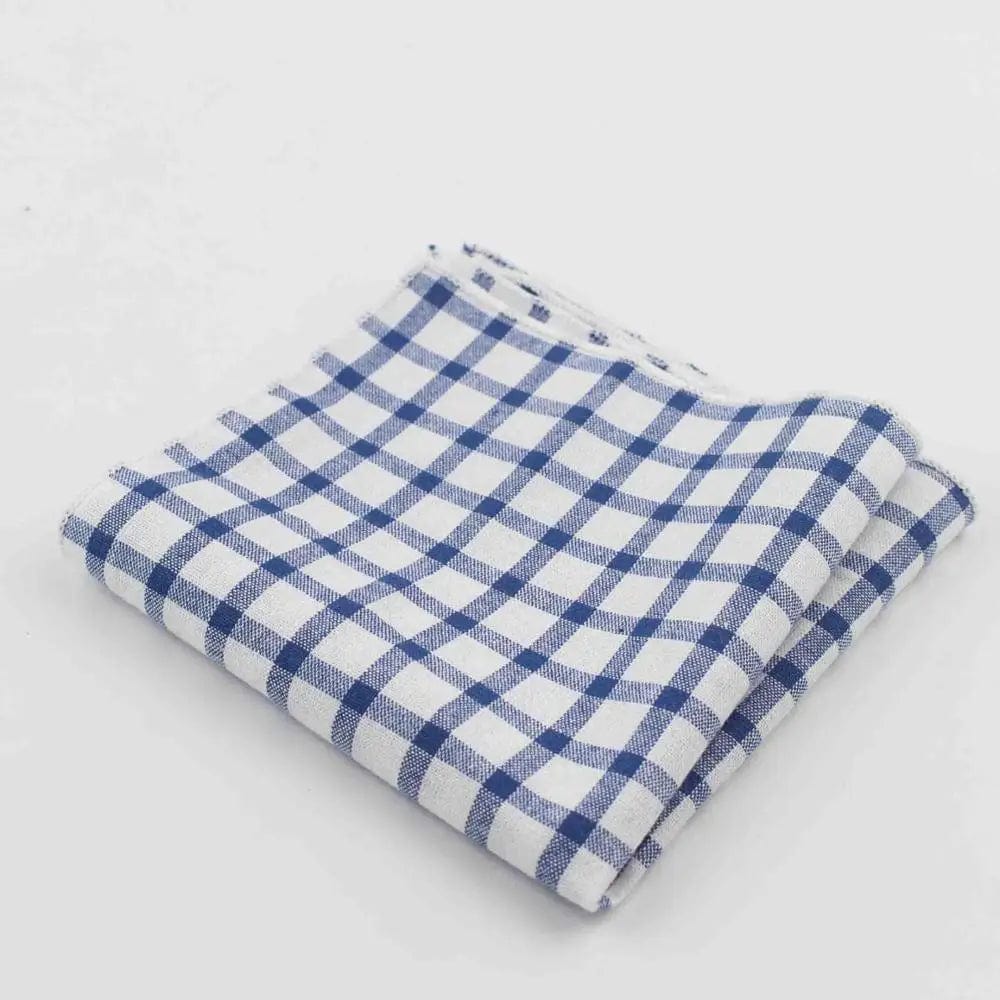 ZONFAZ Striped Plaid Cotton Handkerchiefs