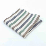 ZONFAZ Striped Plaid Cotton Handkerchiefs