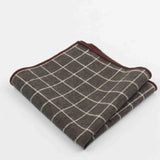 ZONFAZ Striped Plaid Cotton Handkerchiefs