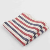 ZONFAZ Striped Plaid Cotton Handkerchiefs