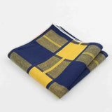 ZONFAZ Striped Plaid Cotton Handkerchiefs