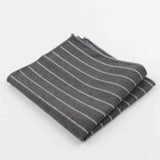 ZONFAZ Striped Plaid Cotton Handkerchiefs