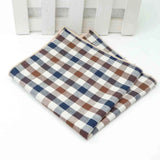 ZONFAZ Striped Plaid Cotton Pocket Square