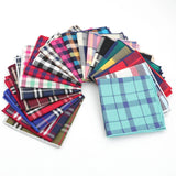 ZONFAZ Striped Plaid Cotton Pocket Square