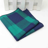 ZONFAZ Striped Plaid Cotton Pocket Square