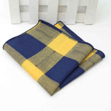 ZONFAZ Striped Plaid Cotton Pocket Square