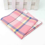 ZONFAZ Striped Plaid Cotton Pocket Square