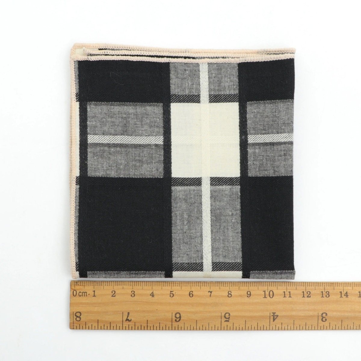 ZONFAZ Striped Plaid Cotton Pocket Square