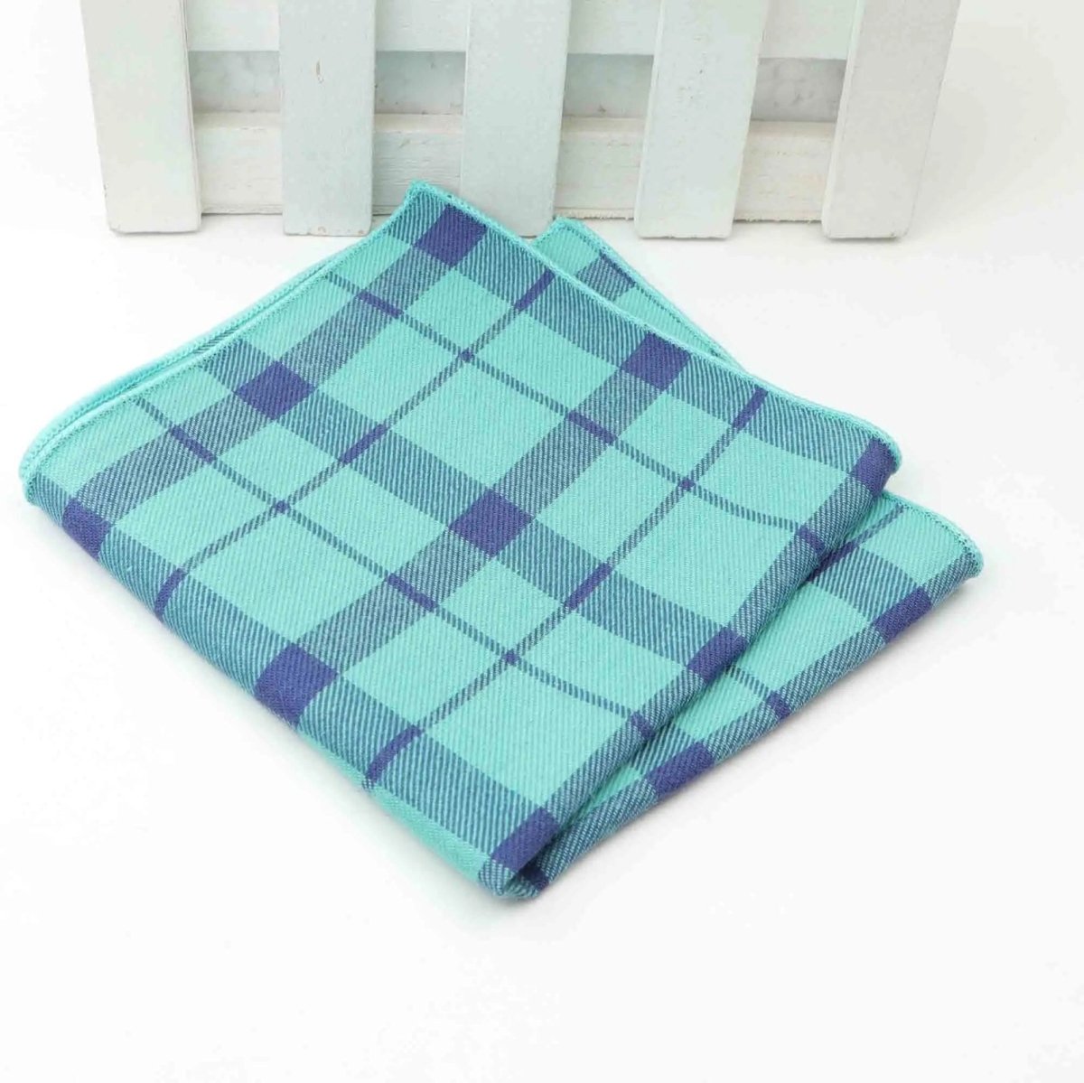 ZONFAZ Striped Plaid Cotton Pocket Square