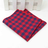 ZONFAZ Striped Plaid Cotton Pocket Square