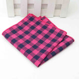 ZONFAZ Striped Plaid Cotton Pocket Square