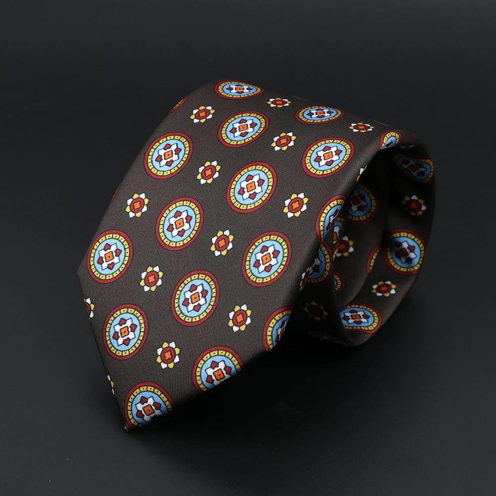 ZONFAZ Super Soft Bohemian Style Dot Silk Tie