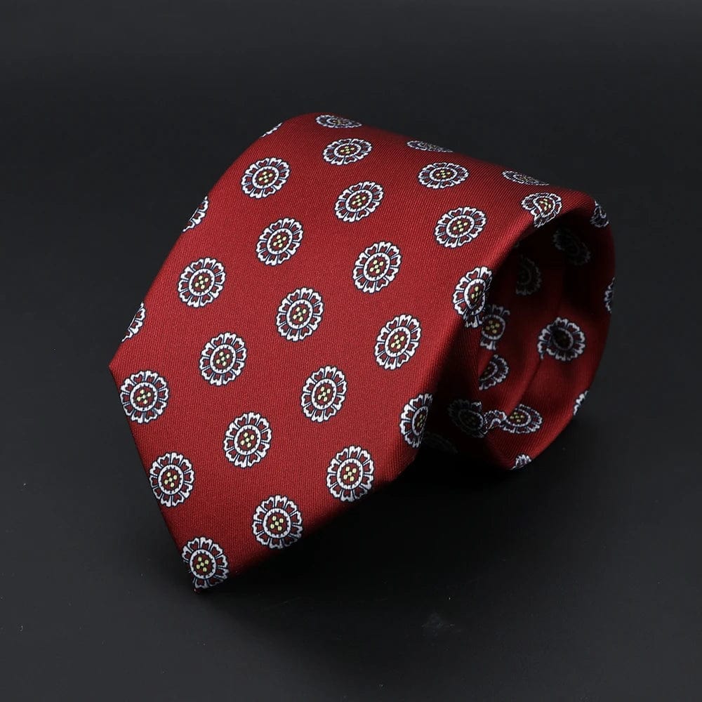 ZONFAZ Super Soft Bohemian Style Dot Silk Tie