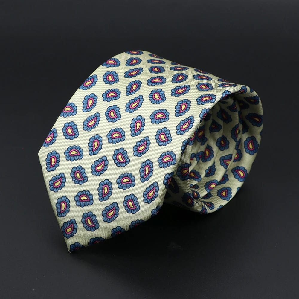 ZONFAZ Super Soft Bohemian Style Dot Silk Tie