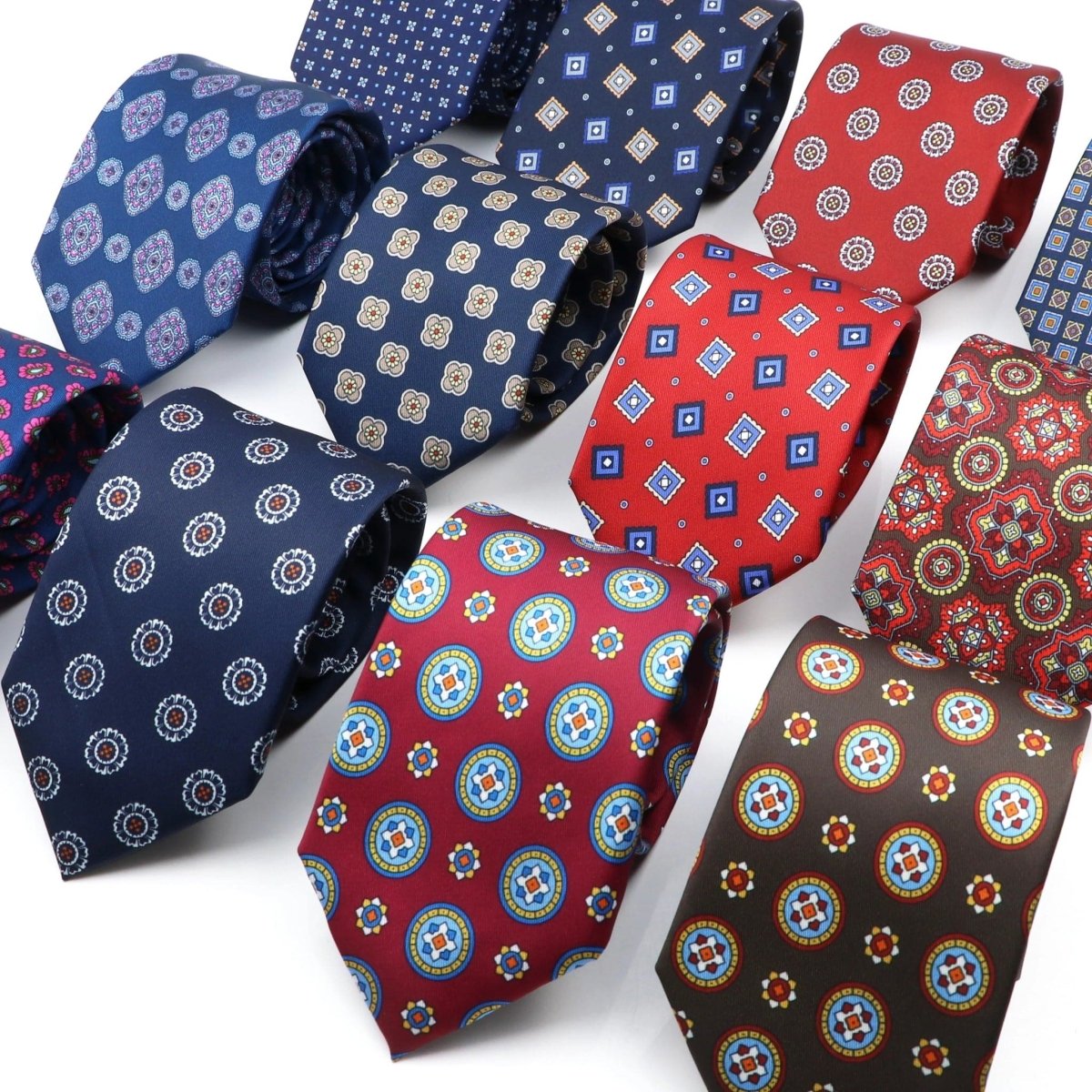 ZONFAZ Super Soft Bohemian Style Dot Silk Tie