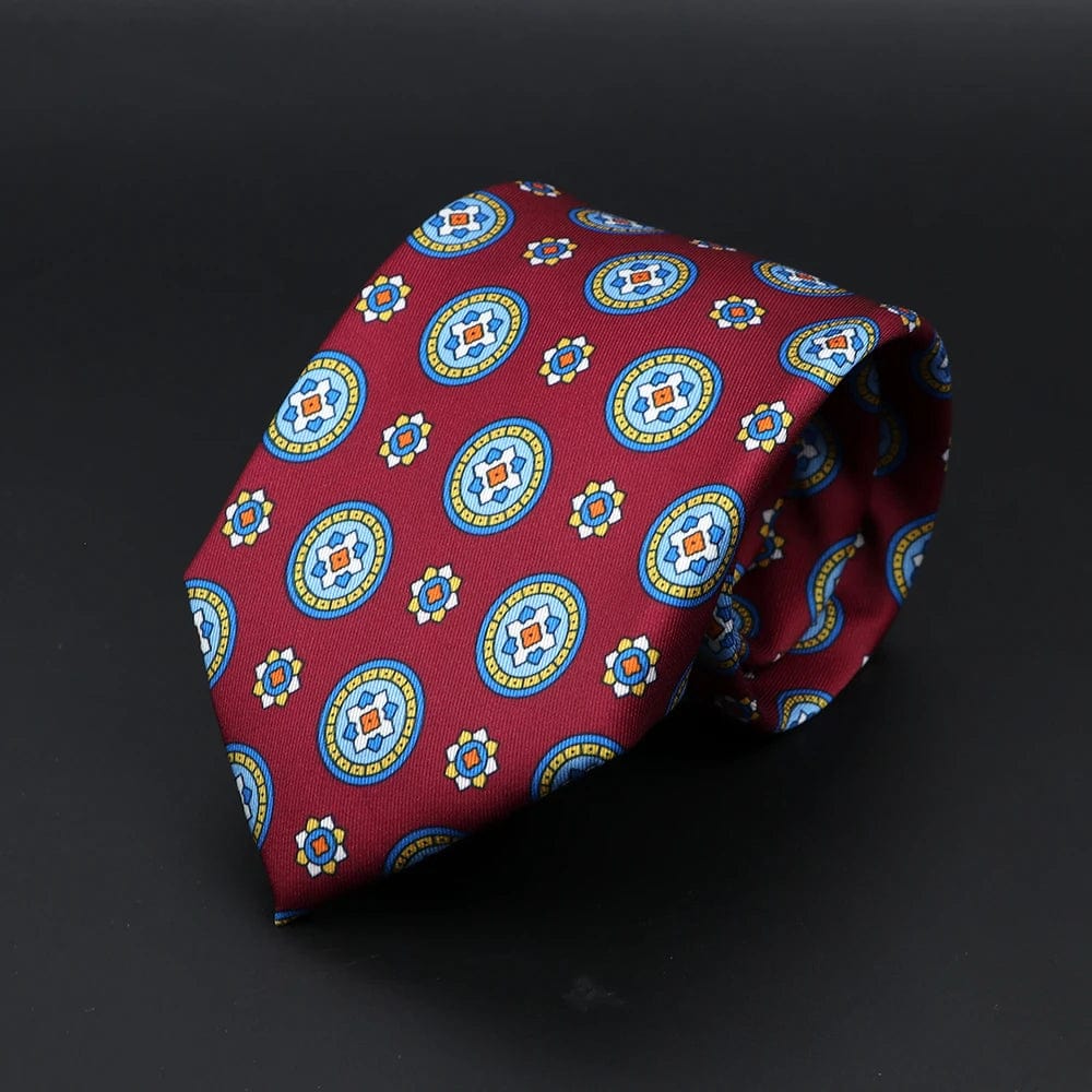 ZONFAZ Super Soft Bohemian Style Dot Silk Tie