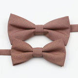 ZONFAZ Super Soft Parent - Child Bowtie for Men Boy Classic Solid Bow Tie