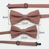 ZONFAZ Super Soft Parent - Child Bowtie for Men Boy Classic Solid Bow Tie