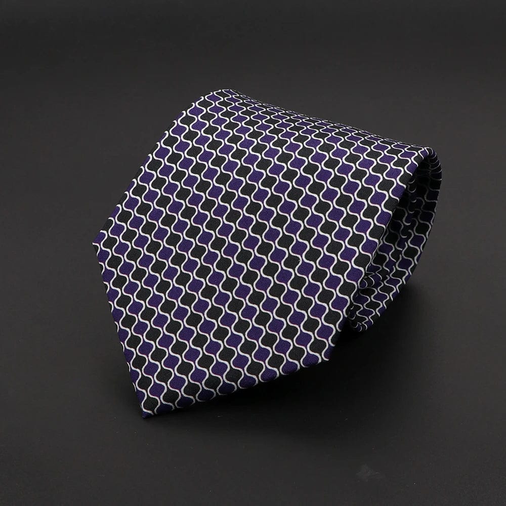 ZONFAZ Super Soft Widen 9cm Jacquard Imitation Silk Ties