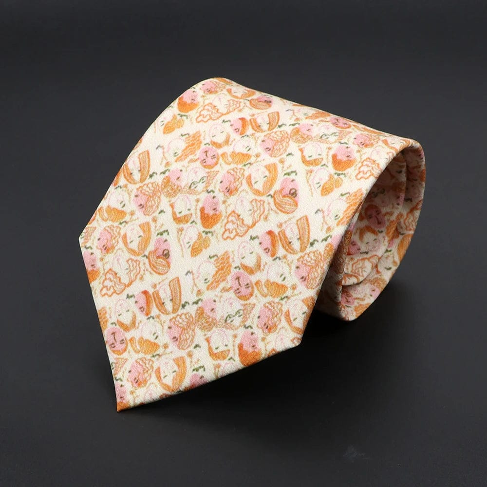 ZONFAZ Super Soft Widen 9cm Jacquard Imitation Silk Ties