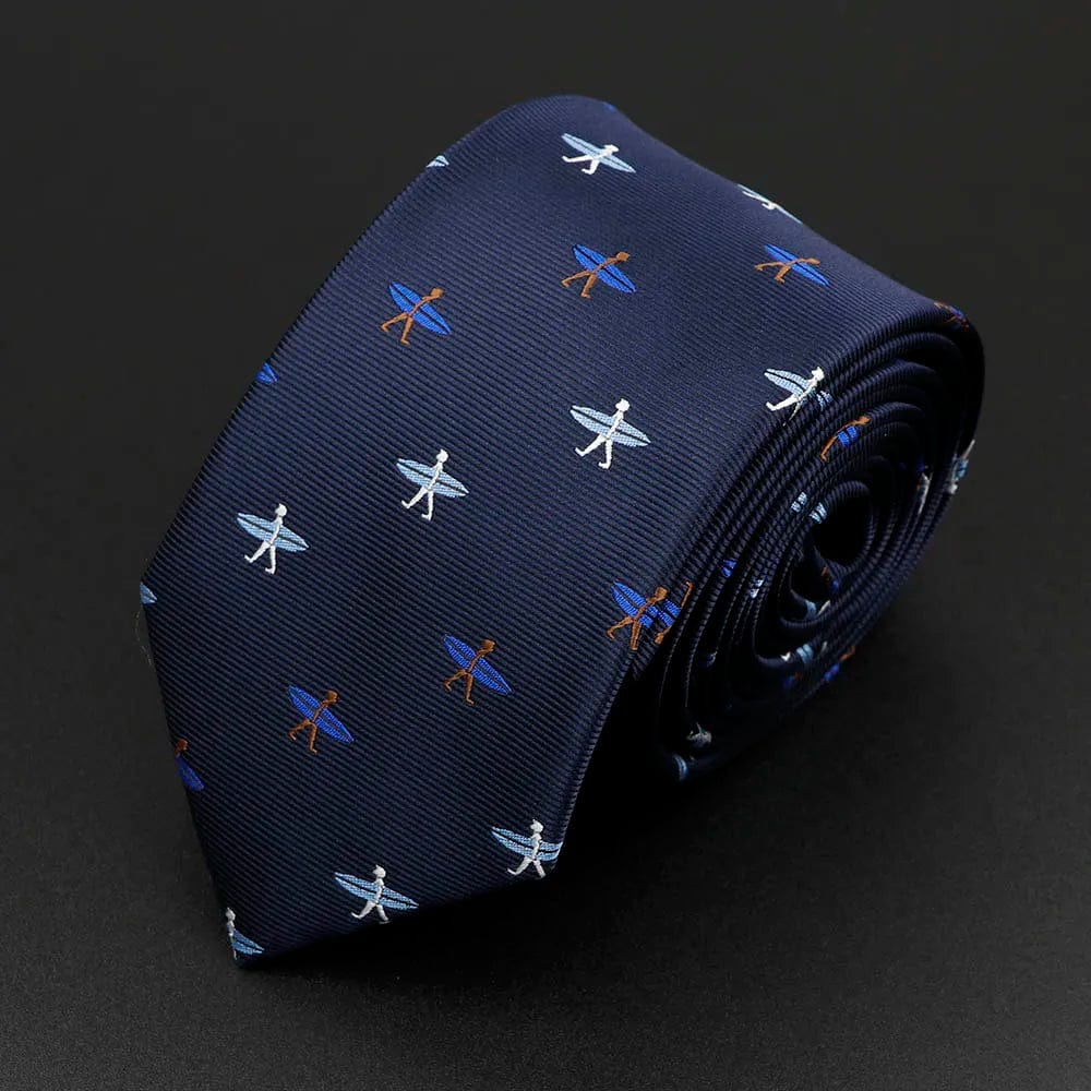 ZONFAZ Trendy Design Men's Microfiber Jacquard Necktie Animal Plant Flower Pattern Ties