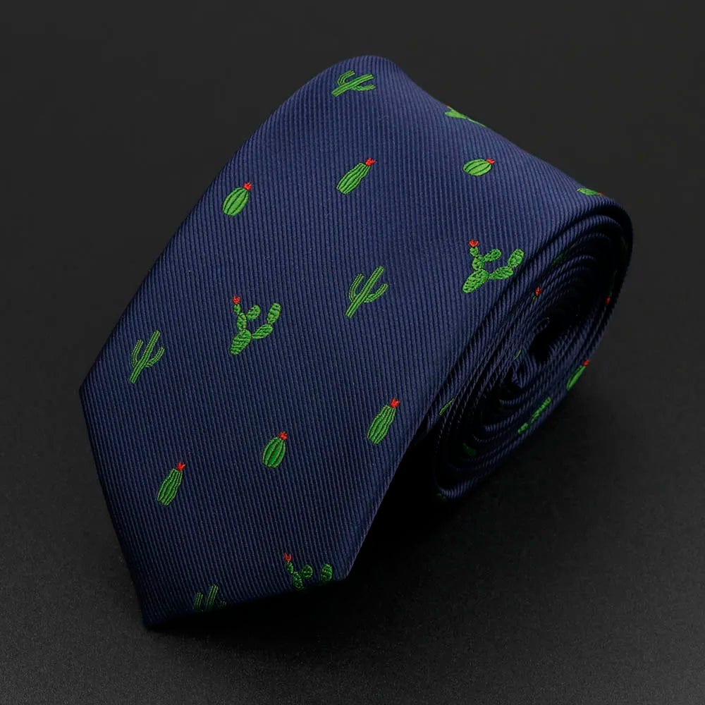 ZONFAZ Trendy Design Men's Microfiber Jacquard Necktie Animal Plant Flower Pattern Ties